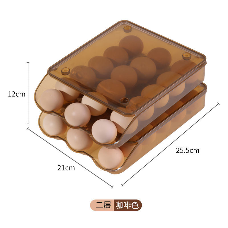 AutoRoll Fridge Egg Tray Organizer