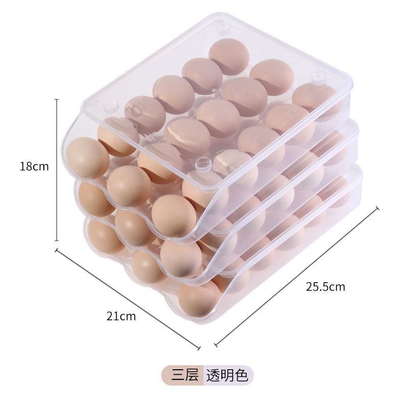AutoRoll Fridge Egg Tray Organizer