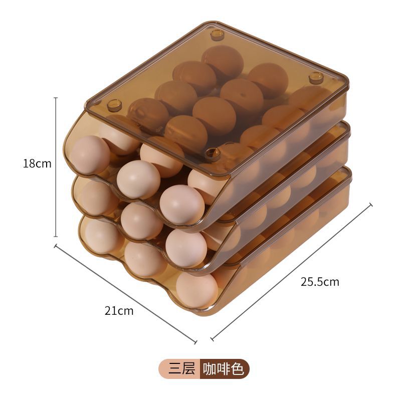AutoRoll Fridge Egg Tray Organizer