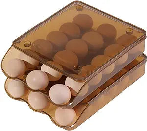 AutoRoll Fridge Egg Tray Organizer