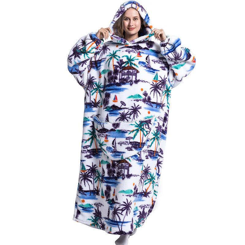 Thermal Hooded Sweatshirt Blanket