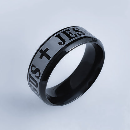 Jesus Ring Steel Savior Ring