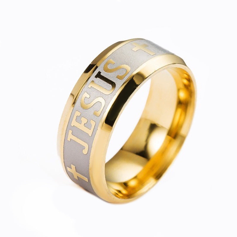 Jesus Ring Steel Savior Ring – Moments of Luxe