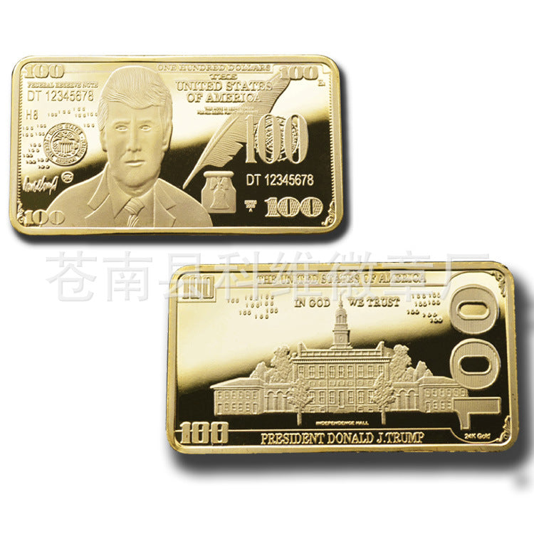 Limited Edition Trump $100 Gold Bar